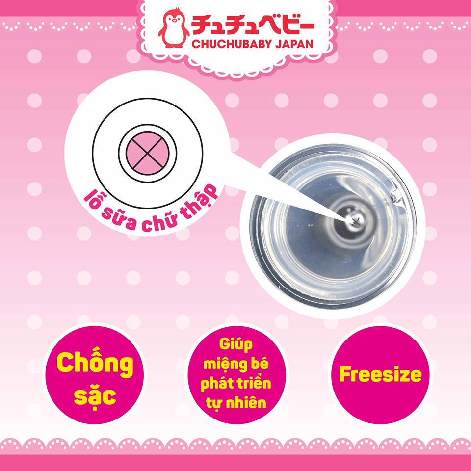 Núm ty chuchubaby siêu mềm an toàn cho bé
